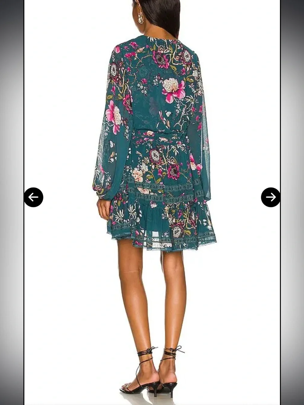 Free People Cherry Blossom Mini Dress in the Emerald Combo